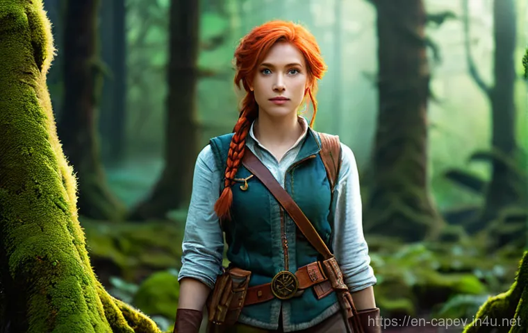 카보베르데 교통 시스템 - **Prompt 1: Enchanted Forest Explorer**
A young female adventurer, around 20 years old, with vib...