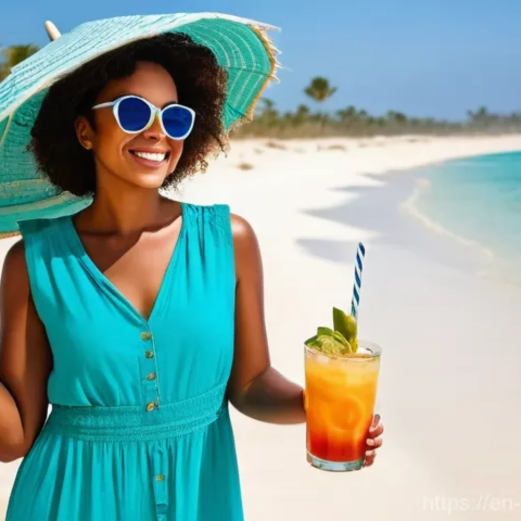 카보베르데 비자 정보 - **Prompt:** "A young, diverse traveler, wearing a stylish, modest sundress and sunglasses, stands on...